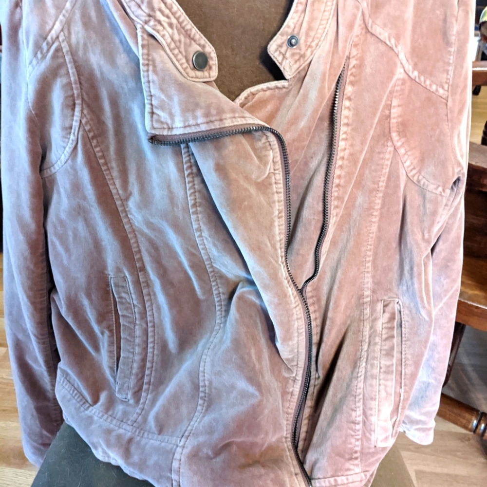 Pink suede jacket